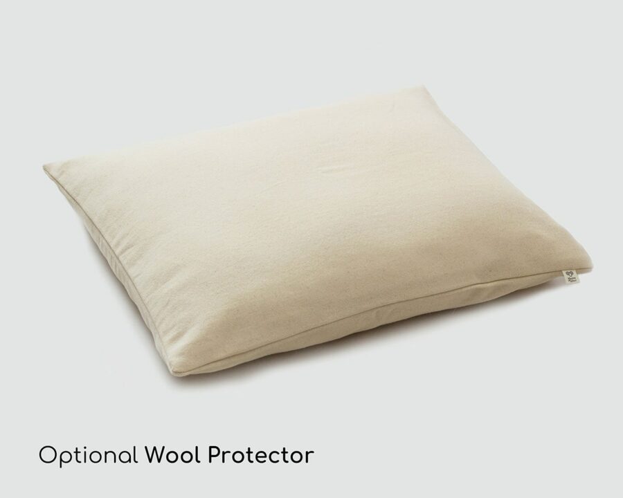 Cuscino in lana sottile con protezione in lana