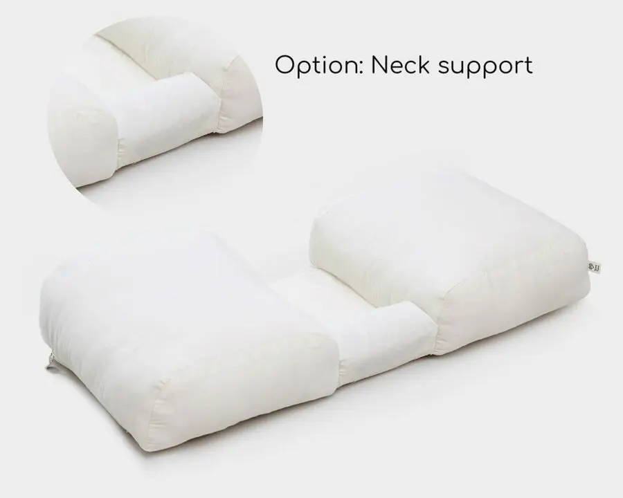 Almohada para dormir de espalda y de lado con soporte para el cuello