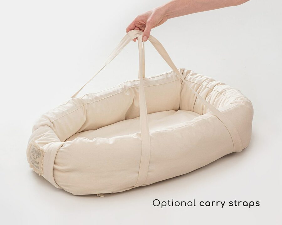 Wool Nest Bed Sharing Cushion with carry straps