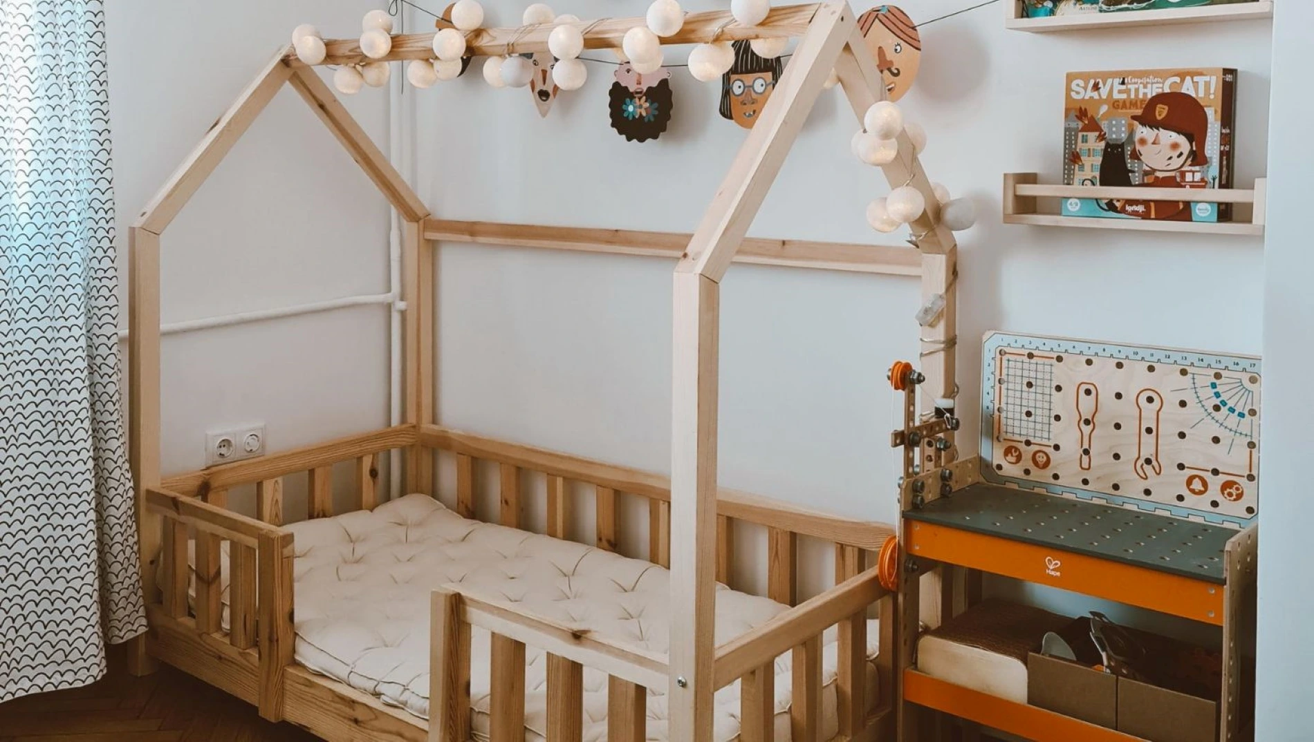 babysäng med ullmadrass hem av ull