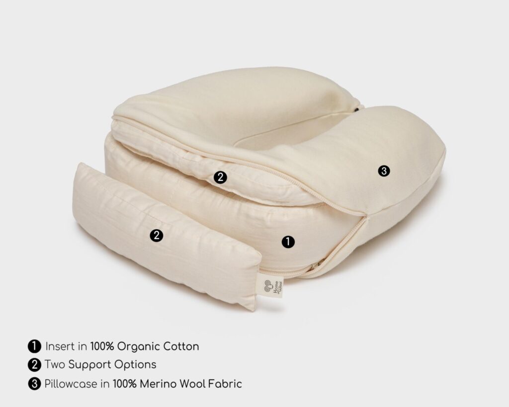 naturlig uld rejsepude info detaljer