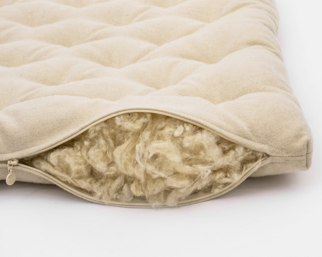 home of wool wool topper unzipped