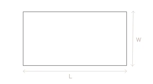 rektangulært diagram over madrasbeskytter til vugge