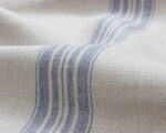casa della lana 100% tessuto in lino a righe blu