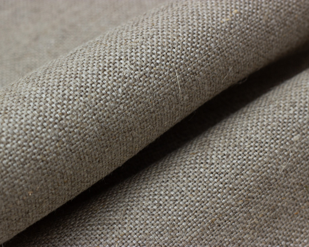 Rough Medium Weight Sheer Blend Linen Fabric by the Yard / 54\, image size:1041x833
