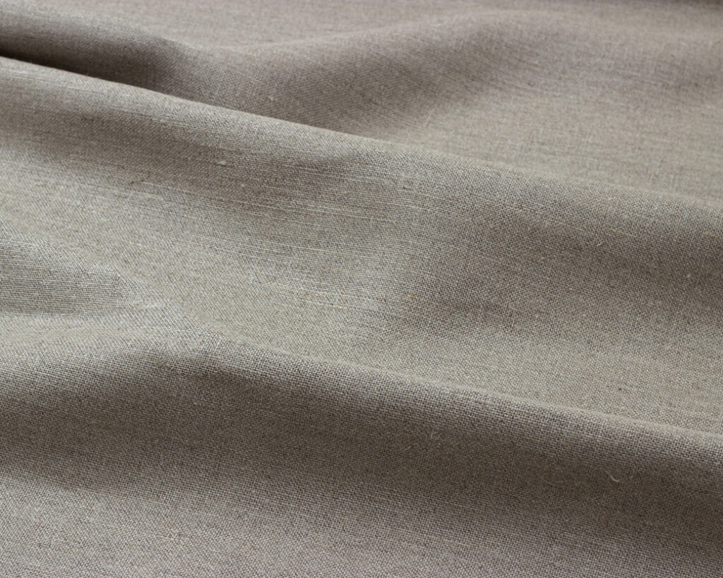 100% linnet stoff nærbilde som viser tekstur