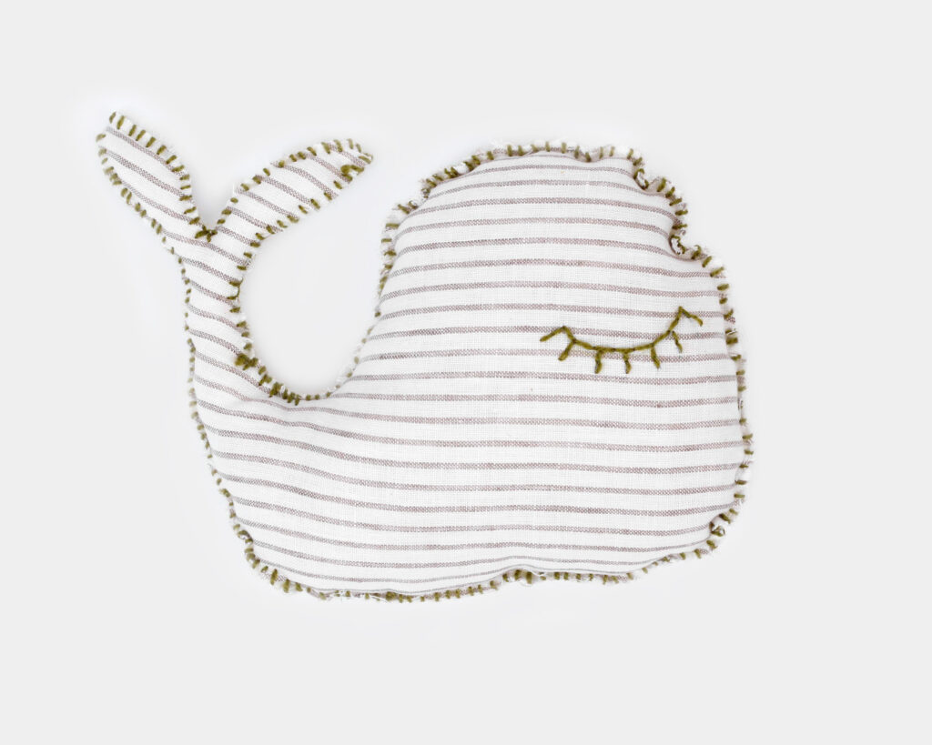 huis van wol doe-het-zelf gevulde walvis dier