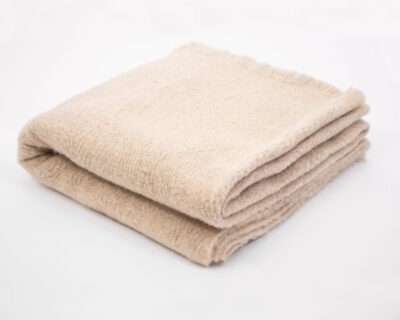 wool heavy blanket folded over