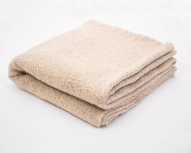 wool heavy blanket folded over