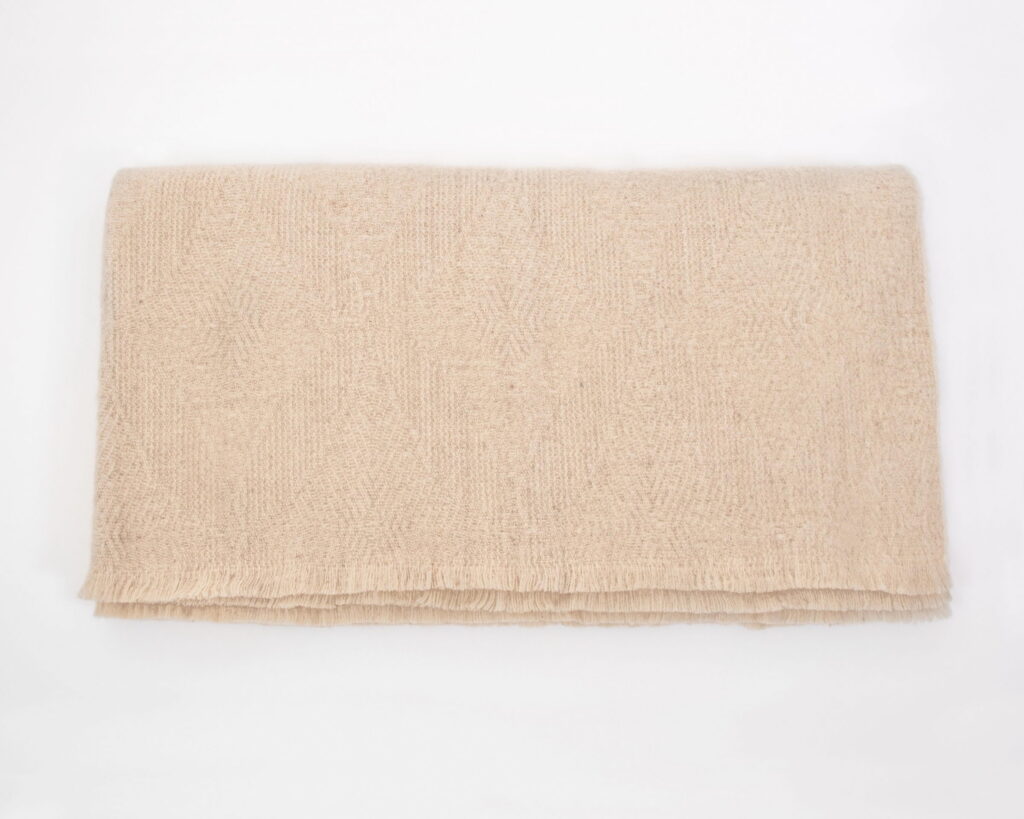 wool heavy blanket folded