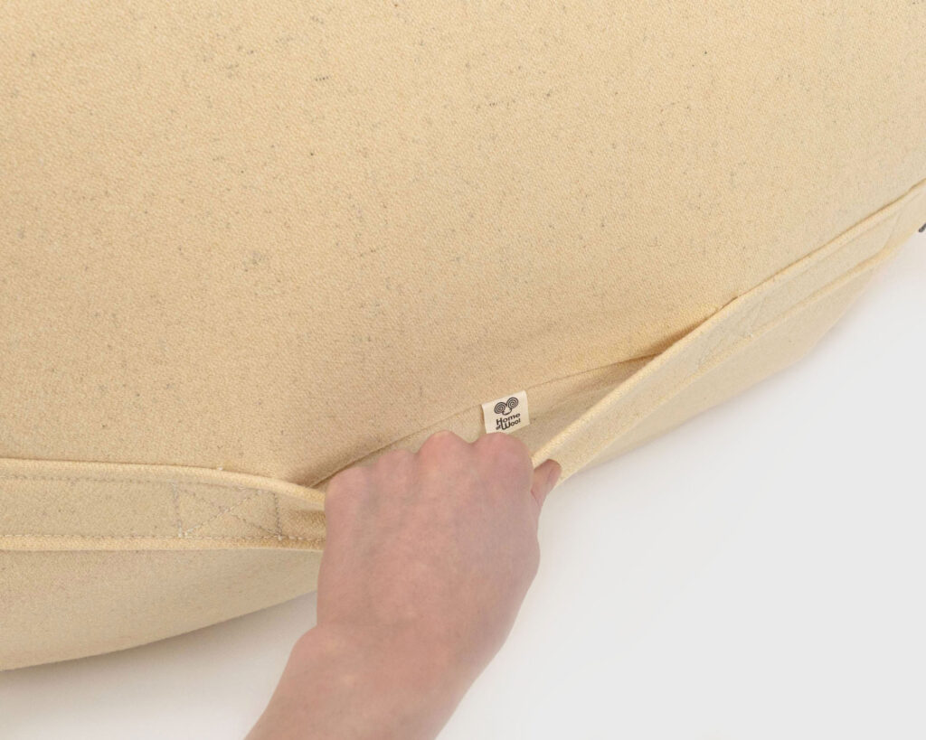 maniglia grande in lana per pouf