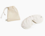masque de sommeil en soie de mûrier et sac de voyage en soie