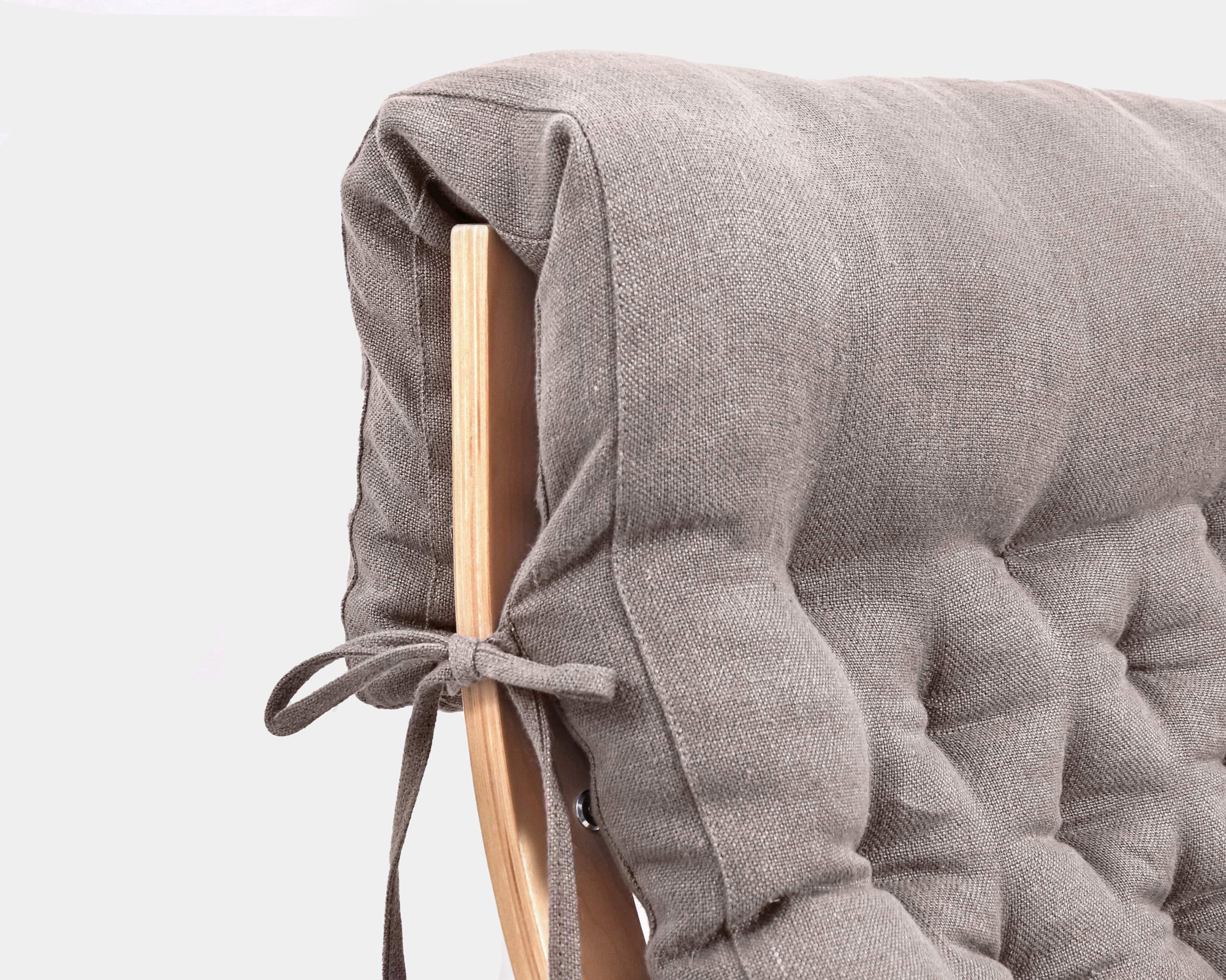 N/A Coussin pour fauteuil Poang, 1 pièce de rechange en coton avec housse amovible Poang Fauteuil à bascule en coton, épais rembourrage, non glissant, toile de jute marron