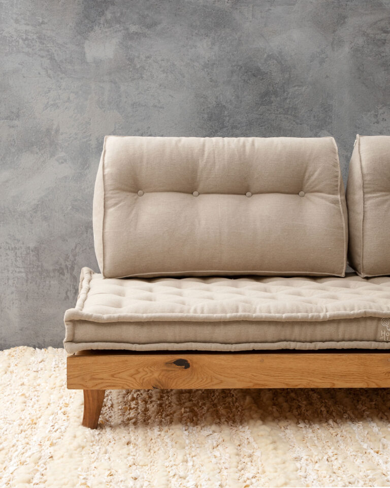 wool triangular tufted back cushion