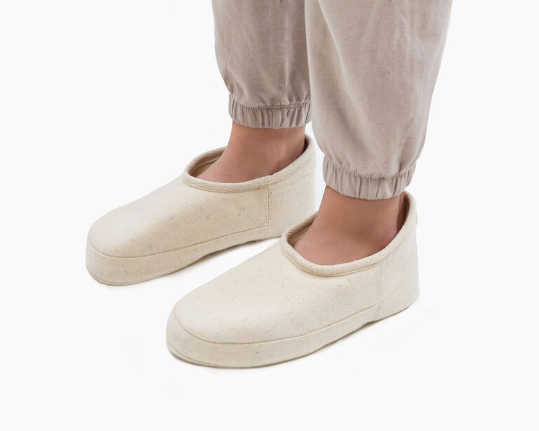 wool ankle slippers view from an angle