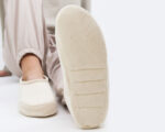 wool ankle slippers sole