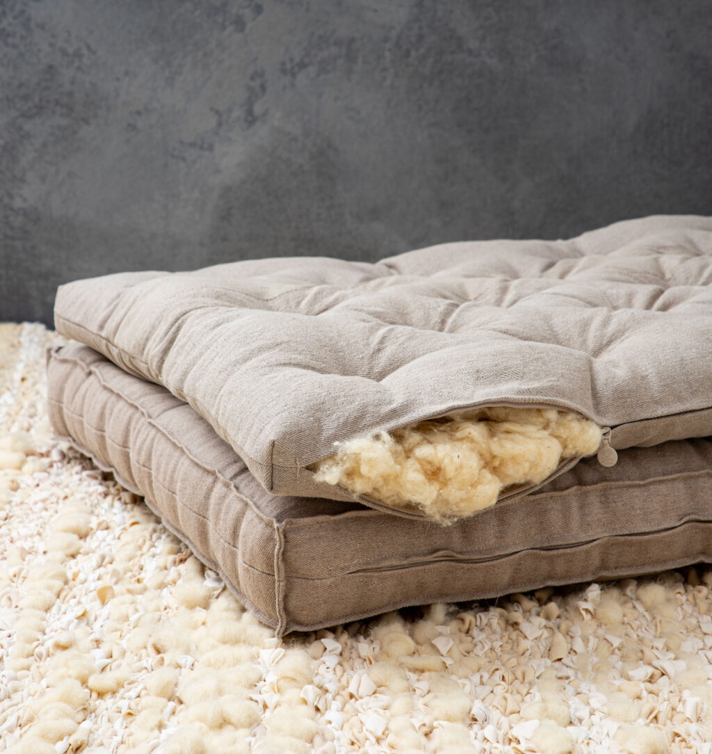 home of wool crib mattress topper unzipped filling