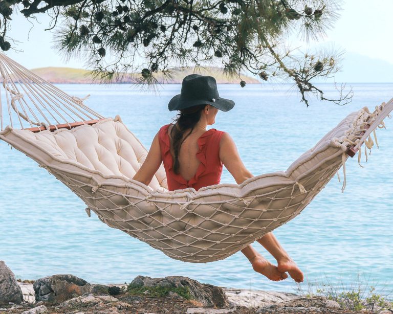 wool hammock cushion on a hammock