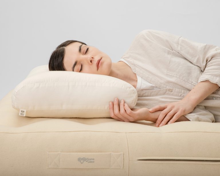 wool pillow with flat sides