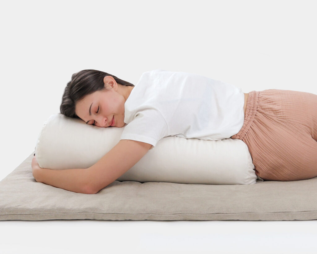 Wool yoga bolster