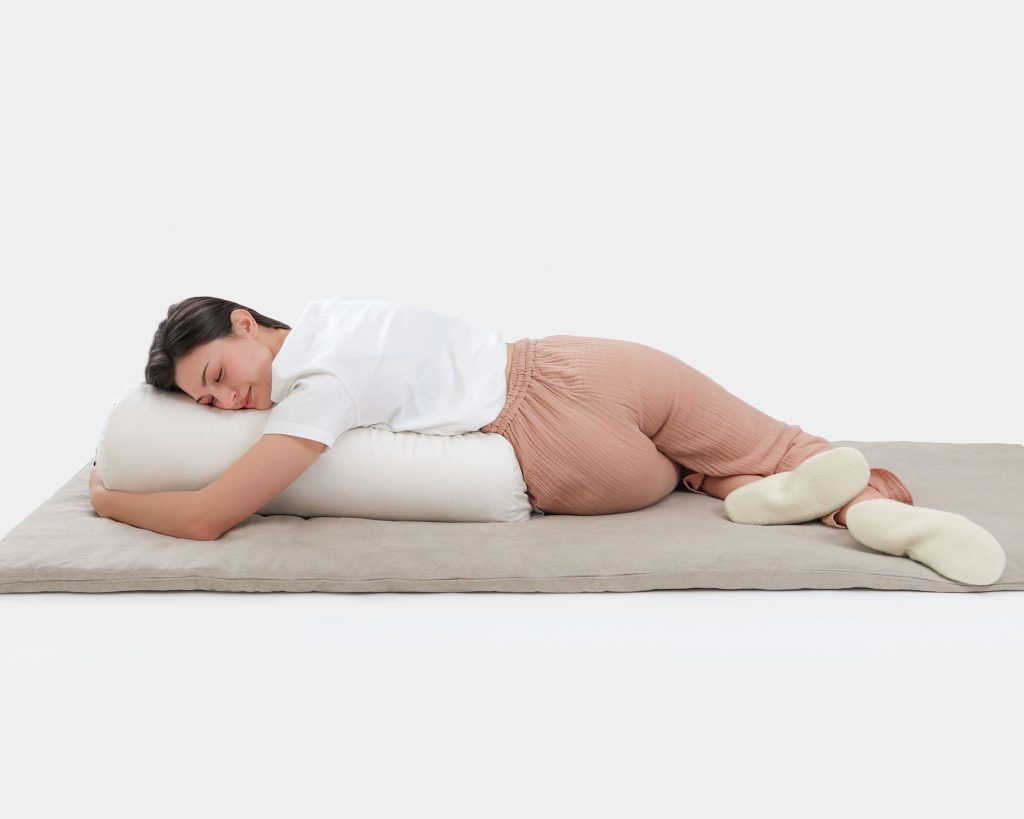 Wool yoga bolster