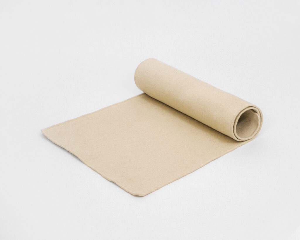 natural cream wool yoga mat