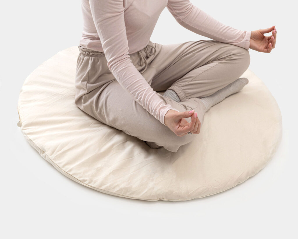 zabuton en laine de forme ronde