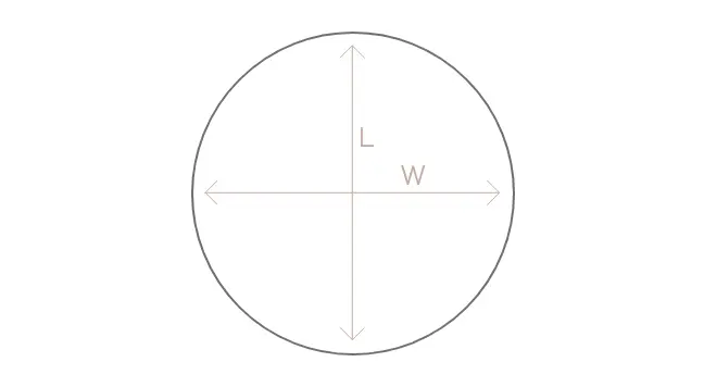 schéma des dimensions du cercle