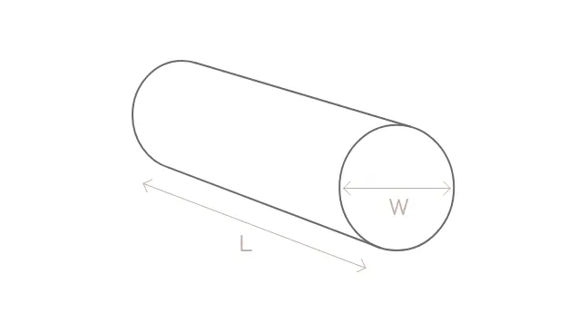 yoga bolster dimensions diagram